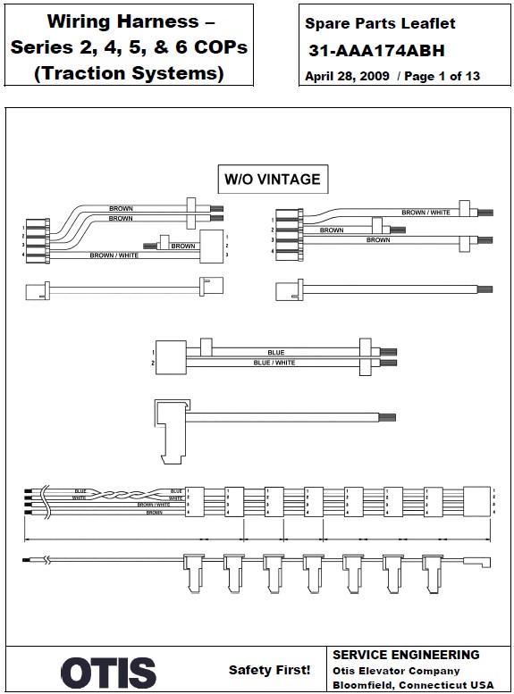 SPL 31-AAA174ABH Wiring Harness Series 2, 4, 5, and 6 COPs (Traction Systems)