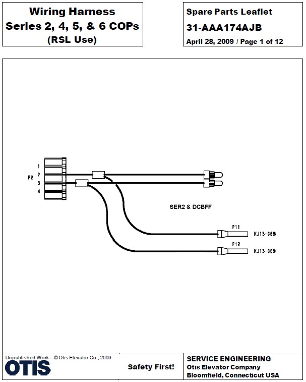 SPL 31-AAA174AJB Wiring Harness Series 2, 4, 5, and 6 COPs (RSL Use)