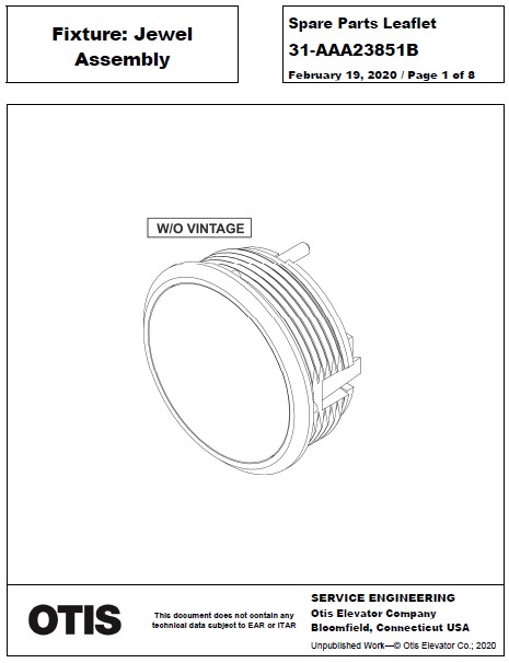 SPL 31-AAA23851B Fixutre Jewel Assembly