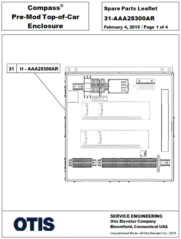 SPL 31-AAA25300AR Compass Pre-Mod Top of Car Enclosure