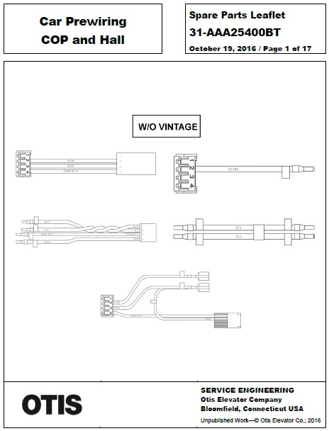 SPL 31-AAA25400BT Car Prewiring COP and Hall