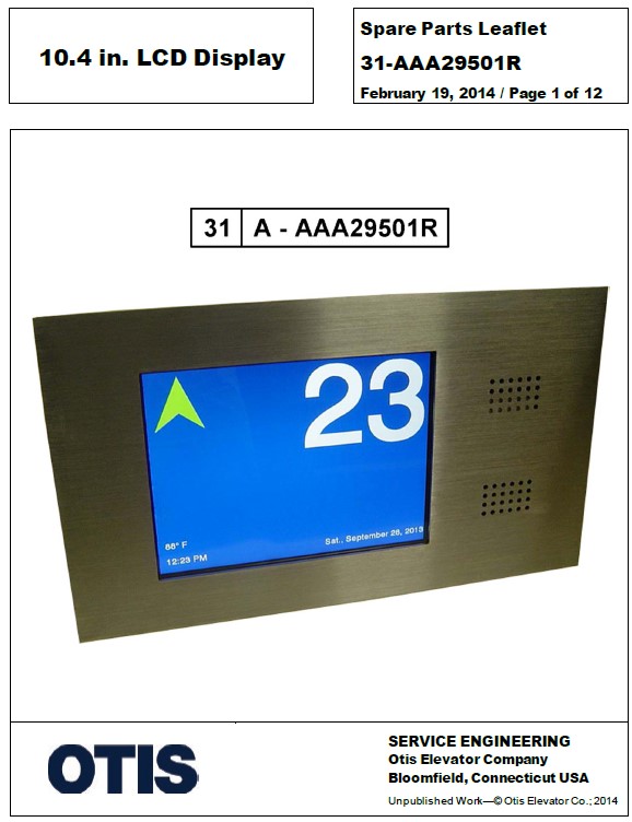 SPL 31-AAA29501R 10.4 in. LCD Display