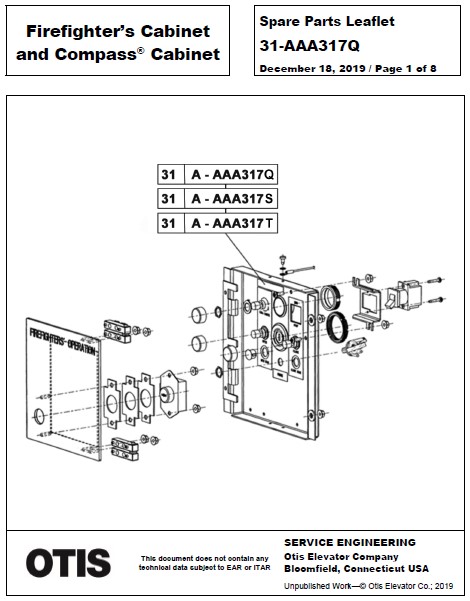 SPL 31-AAA317Q Firefighter's Cabinet and Compass Cabinet