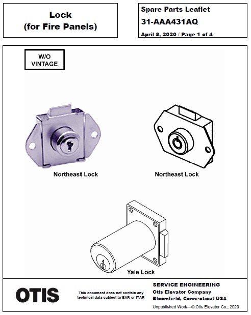 SPL 31-AAA431AQ Lock for Fire Panels