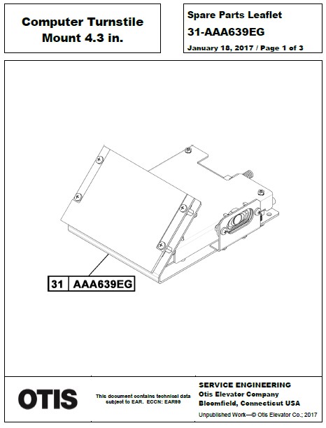 SPL 31-AAA639EG Computer Turnstile Mount 4.3 in.