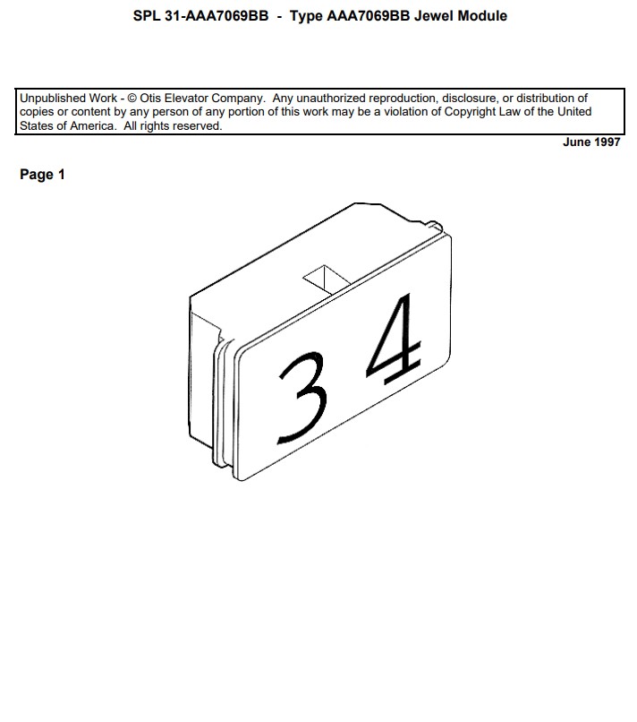 SPL 31-AAA7069BB Type AAA7069BB Jewel Module