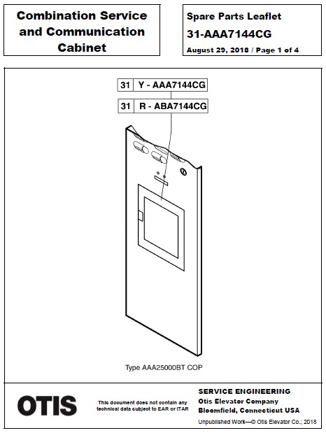 SPL 31-AAA7144CG Combination Service and Communication Cabinet