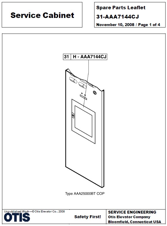 SPL 31-AAA7144CJ Service Cabinet