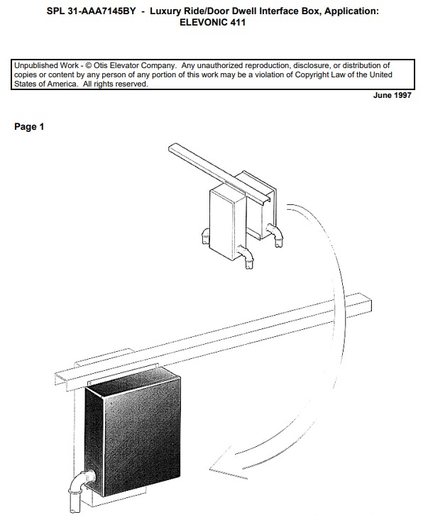 SPL 31-AAA7145BY Luxury Ride/Door Dwell Interface Box, Application:
          ELEVONIC 411