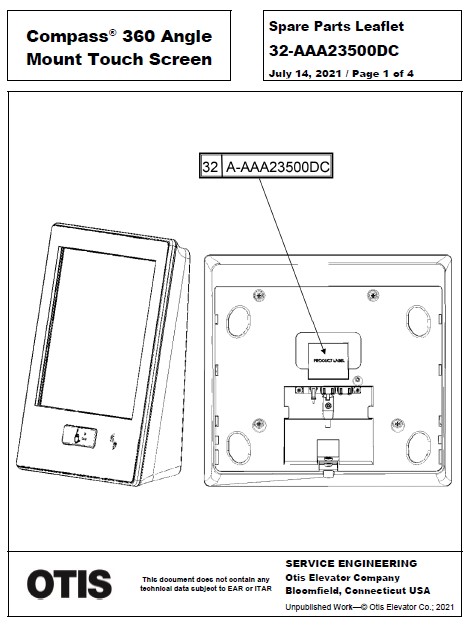 SPL 32-AAA23500DC Compass 360 Angle Mount Touch Screen