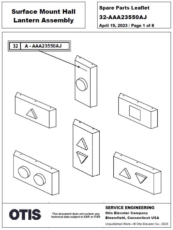 SPL 32-AAA23550AJ Surface Mount Hall Lantern Assembly