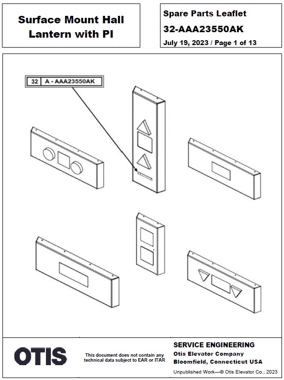 SPL 32-AAA23550AK Surface Mount Hall Lantern with PI