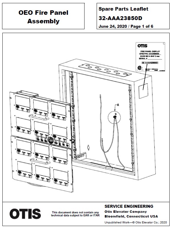 SPL 32-AAA23850D OEO Fire Panel Assembly