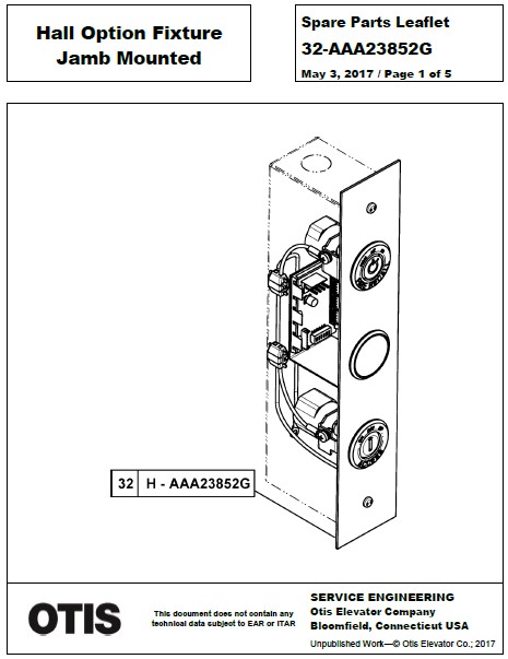 SPL 32-AAA23852G Hall Option Fixture Jamb Mounted