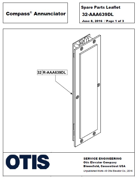 SPL 32-AAA639DL Compass Annunciator