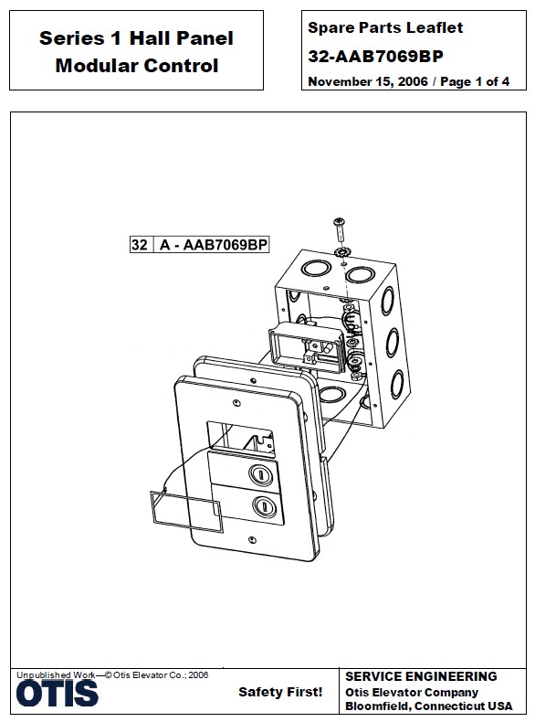 SPL 32-AAB7069BP Series 1 Hall Panel Modular Control