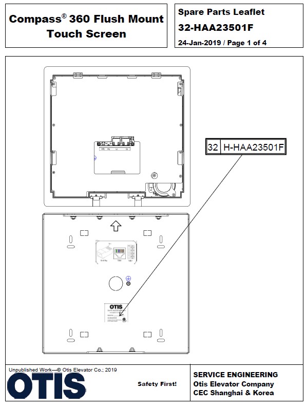 SPL 32-HAA23501F Compass 360 Flush Mount Touch Screen