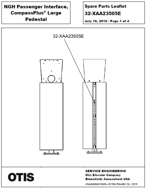 SPL 32-XAA23505E NGH Passenger Interface, CompassPlus Large Pedestal