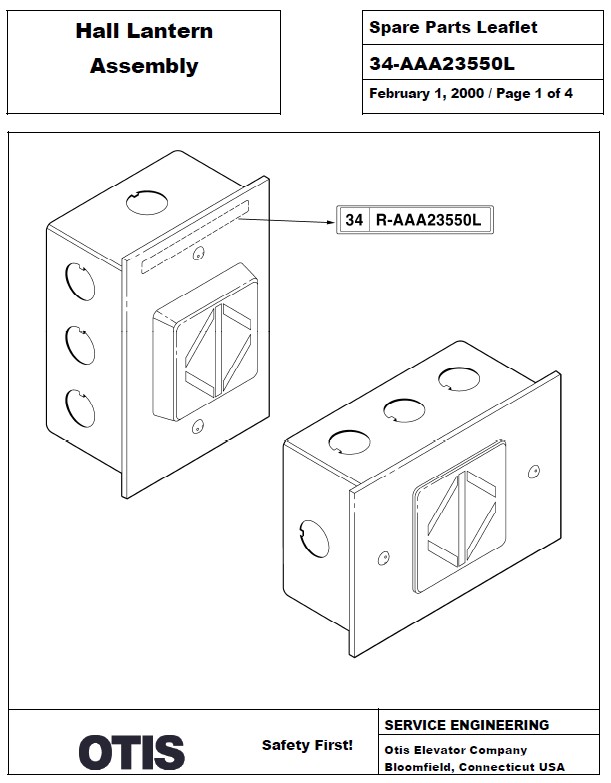 SPL 34-AAA23550L Hall Lantern Assembly