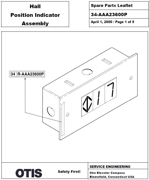 SPL 34-AAA23600P Hall Position Indicator Assembly