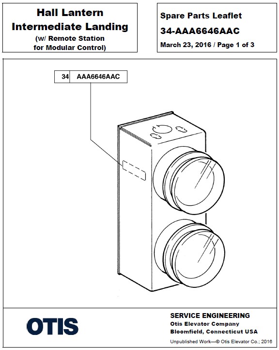 SPL 34-AAA6646AAC Hall Lantern Intermediate Landing