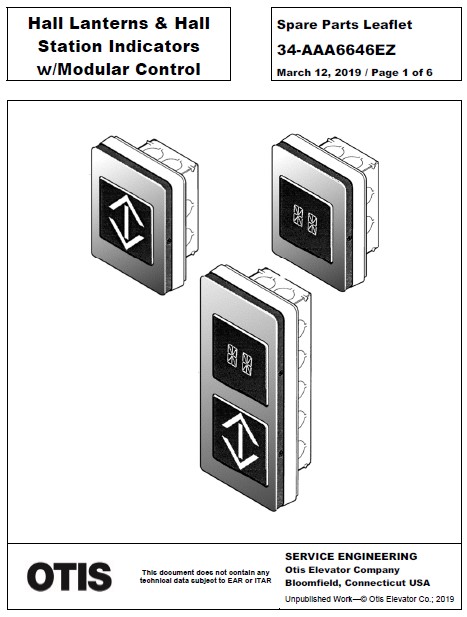 SPL 34-AAA6646EZ Hall Lantern and Hall Station Indicators with Modular Control