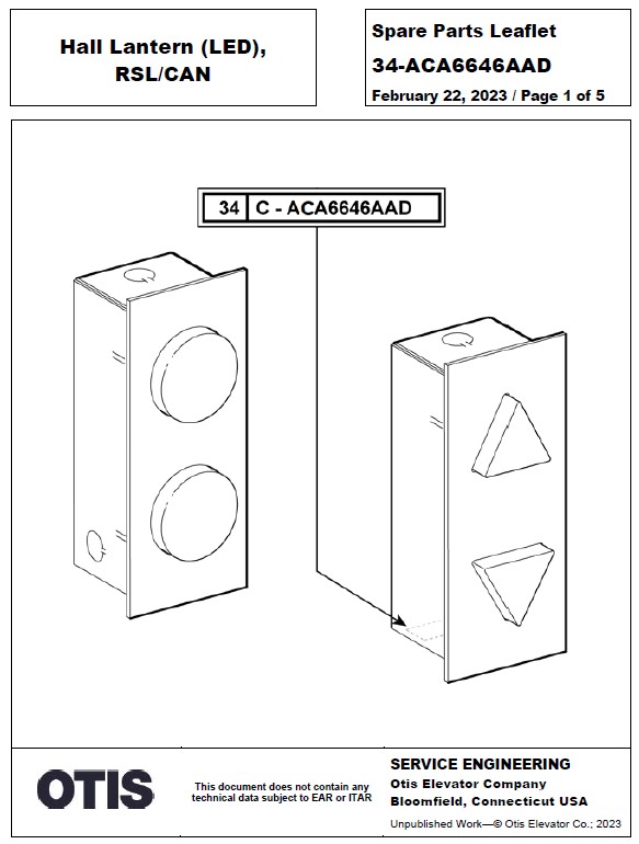 SPL 34-ACA6646AAD Hall Lantern (LED), RSL/CAN