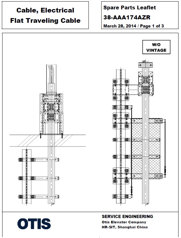 SPL 38-AAA174AZR Cable, Electrical Flat Traveling Cable