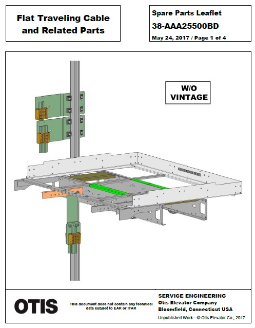 SPL 38-AAA25500BD Flat Traveling Cable and Related Parts