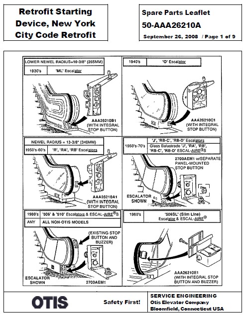 SPL 50-AAA26210A Retrofit Starting Device, New York City Code Retrofit