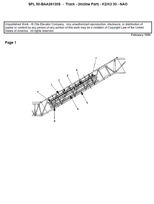 SPL 50-BAA26130S Escalator-Track, Incline UBSL