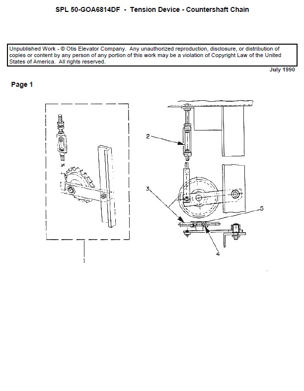 SPL 50-GOA6814DF Escalator Tension Device UBSL Escalator