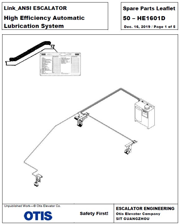 SPL 50-HE1601D Link_ANSI ESCALATOR High Efficiency Automatic Lubrication System