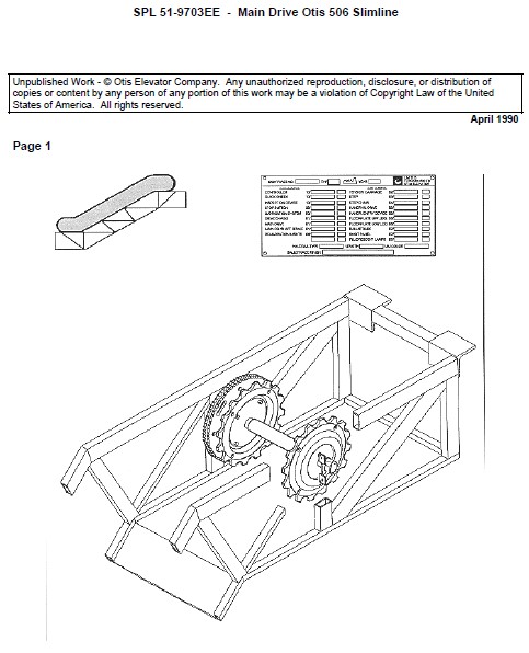 SPL 51-9703EE Escalator Main Drive 506SL