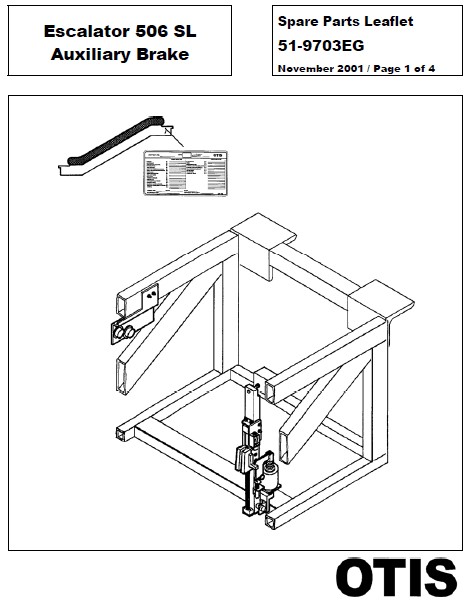 SPL 51-9703EG Escalator 506 SL Auxiliary Brake