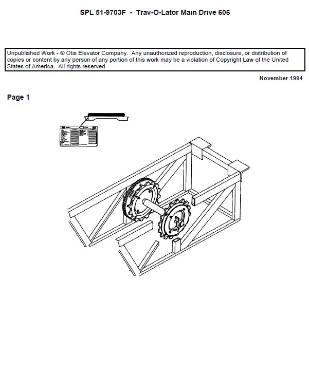 SPL 51-9703F Trav-O-Lator Main Drive 606