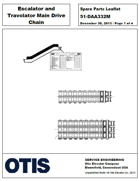 SPL 51-DAA332M Escalator and Travolator Main Drive Chain