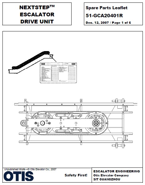 SPL 10-GCA26200BA NEXTSTEP Escalator Drive Unit