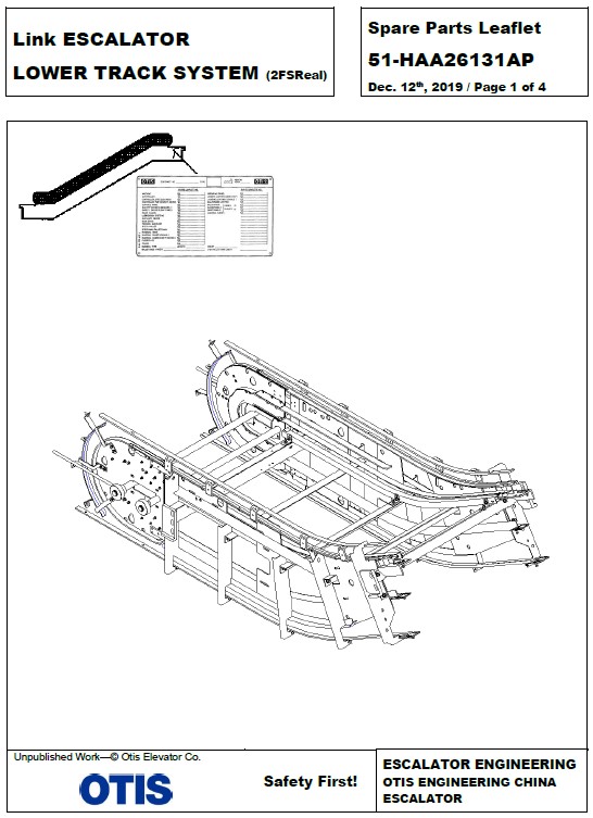 SPL 51-HAA26131AP Link ESCALATOR LOWER TRACK SYSTEM (2FSReal)