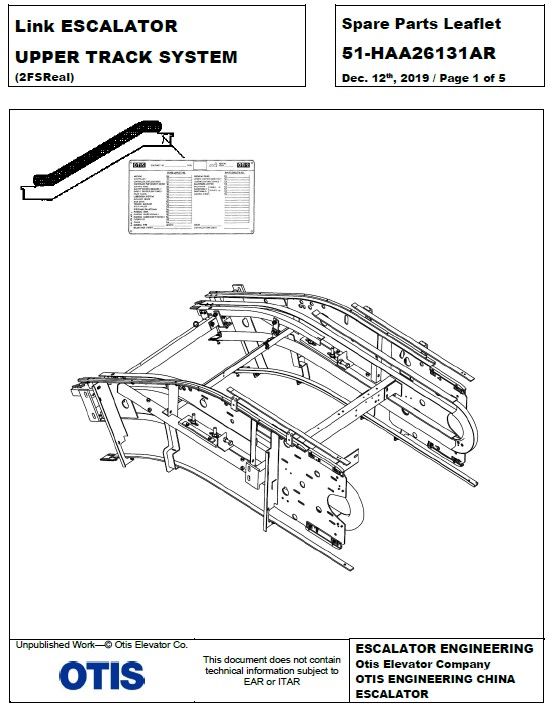 SPL 51-HAA26131AR Link ESCALATOR UPPER TRACK SYSTEM (2FSReal)