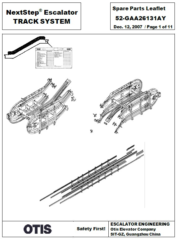 SPL 52-GAA26131AY NEXTSTEP Escalator Track System