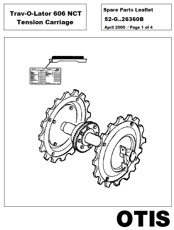 SPL 52-GAA26360B Trav-O-Lator 606 NCT Tension Carriage