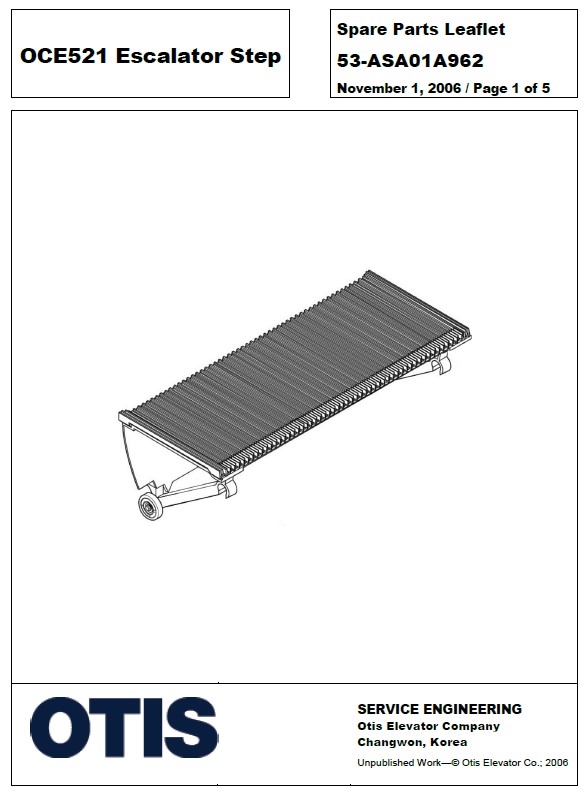 SPL 53-ASA01A962 OCE521 Escalator Step