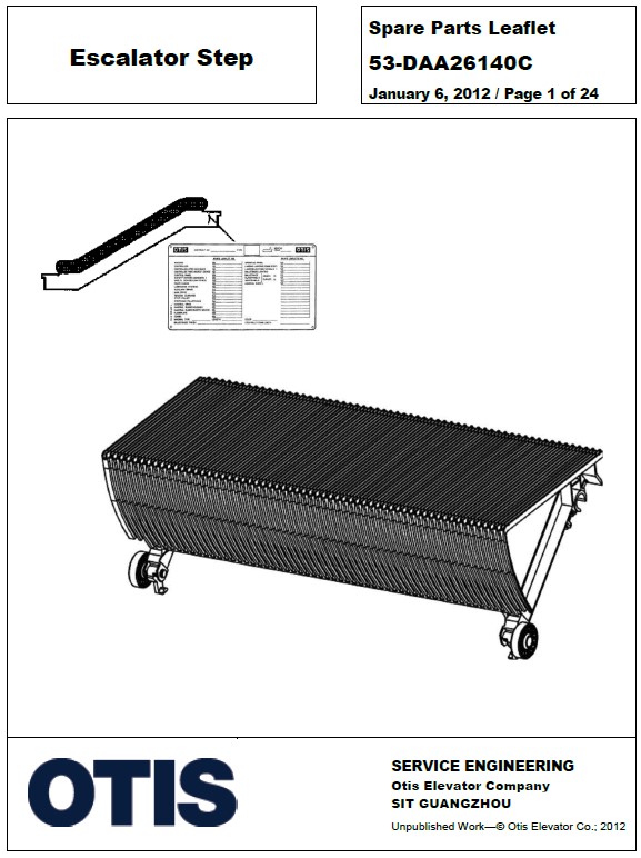 SPL 53-DAA26140C Escalator Step