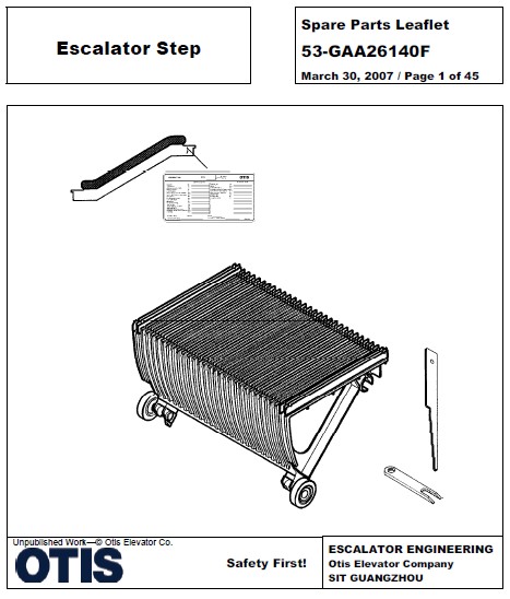 SPL 53-GAA26140F Escalator Step