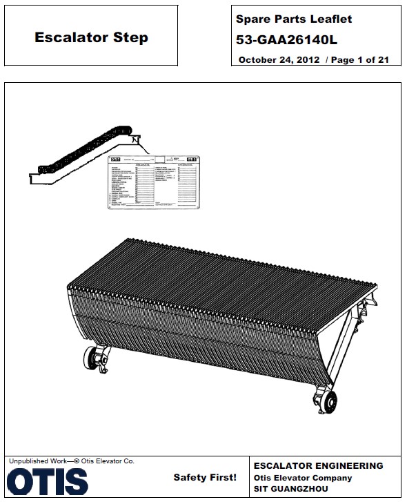 SPL 53-GAA26140L Escalator Step