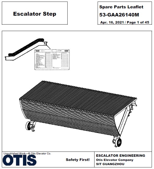 SPL 53-GAA26140M Escalator Step