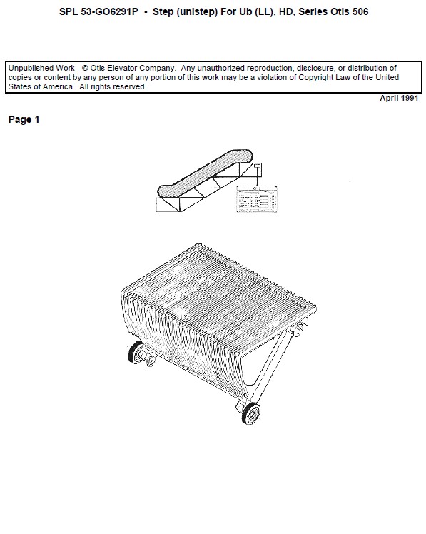 SPL 53-GO6291P Escalator Step UB (LL), HD 506