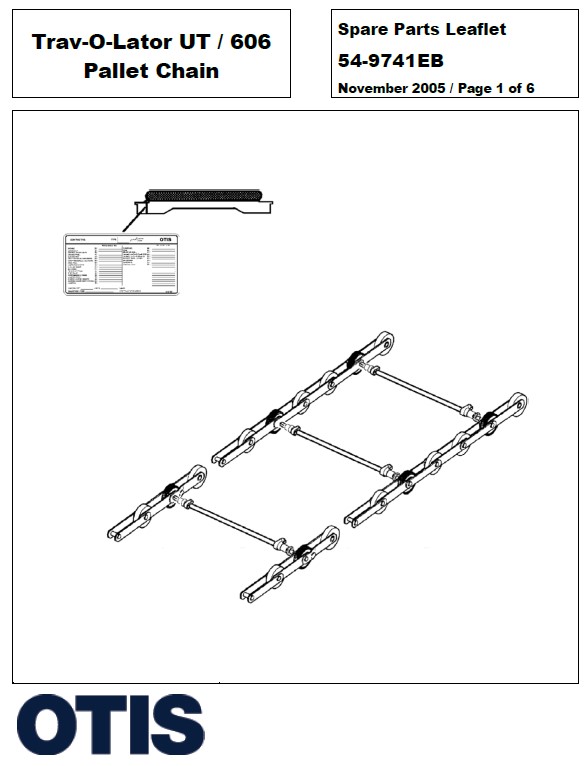 SPL 54-9741EB Trav-O-Lator UT / 606 Pallet Chain