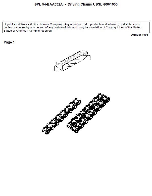 SPL 54-BAA332A Escalator Drive Chains UBSL